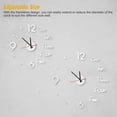 thumbnail image 5 of 3D DIY Wall Clock Mirror Surface Large Modern Sticker Office Home Shop Art Decor, 5 of 11