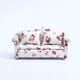 thumbnail image 3 of 1:12 Casa de muñecas en miniatura con pequeño sofá estilo flor, sillón, muebles para muñecas Sofá doble, 3 of 8