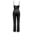 thumbnail image 4 of New Women's Suspender Jumpsuit with Sequined Trousers - High Waist, Wide Leg, Casual Party Outfit, 4 of 4
