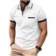thumbnail image 3 of BVOFAR Short Sleeve Golf Shirts for Men Big and Tall Moisture Wicking Polos Shirt with Pockets Business Casual Collared T-Shirt White XXXL, 3 of 6