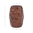 thumbnail image 3 of Powell Shawna Indoor Modern Hammered Metal Roud End Table, Copper, 3 of 7
