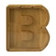 thumbnail image 2 of Lata de ahorro de madera con letras en inglés y cristal transparente., 2 of 6