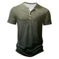 thumbnail image 3 of Aofany Plus Size Mens Henley Shirts Big And Tall Mens Casual Short Sleeve Button Tops Gradient Pullover Blouse, 3 of 4