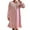 Pink, variant on Busydd Flannel Nightgowns for Women Winter Warm Plush Sleepwear for Women Casual Solid Color Lapel Long Sleeve Pajamas for Women M