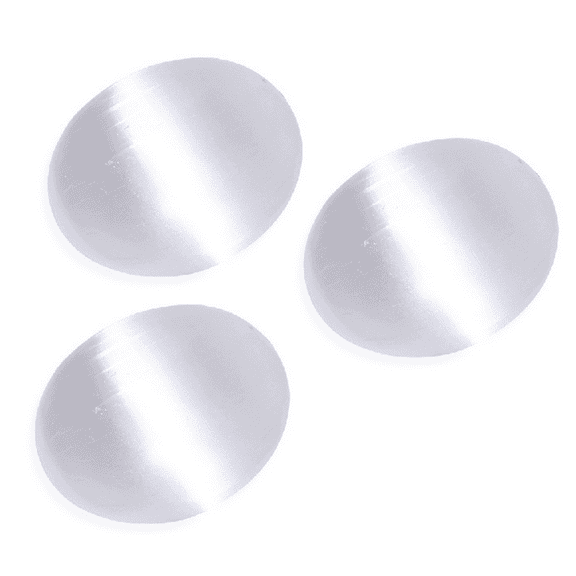 SALT 84 Selenite Palm Stone, High Energy Calming Effects Healing Crystals, Pack 3