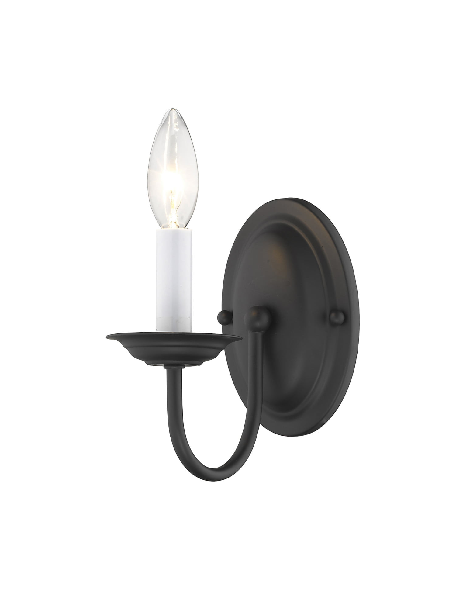 Nuvo 60-111  6" Wall Sconce in Old Bronze Finish with Natural Linen Shade 