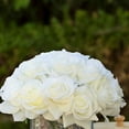 thumbnail image 5 of 16 Heads Silk Rose Flowers in Glass Vase with Faux Water, 5 of 5