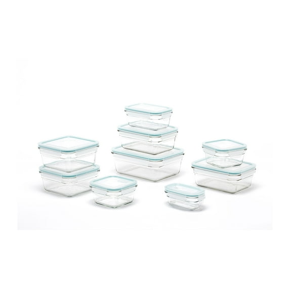 Open Box Glasslock Oven and Microwave Safe Glass Food Storage 18 Piece Set