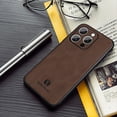 thumbnail image 4 of TECH CIRCLE for iPhone 16 Pro TPU+PC & PU Leather Case , Anti-Vibration & Anti-Slip Ultralight Luxury Case, Compatible with Magsafe for Men & Women,Brown, 4 of 13