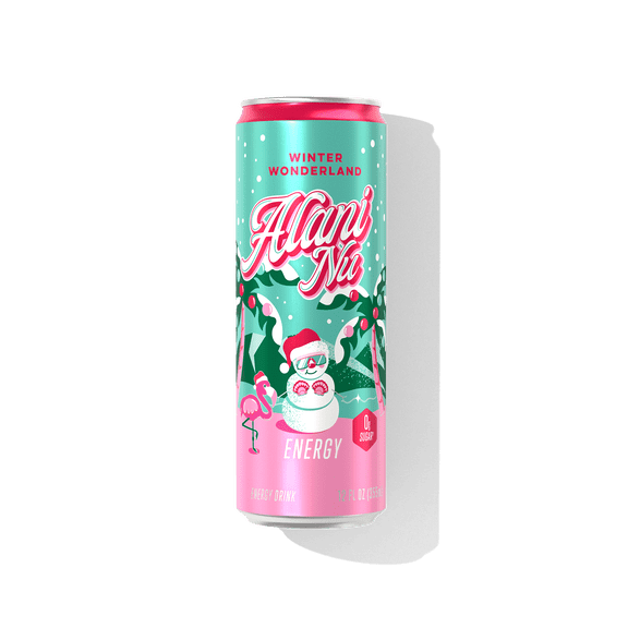 Alani Nu Energy Drink Winter Wonderland, 12oz Cans, 6-Pack