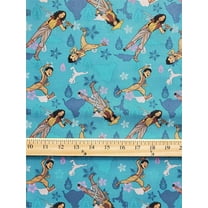 100% Cotton Fabric "Disney's Raya & The Last Dragon, Raya & Boun" Blue/SBY