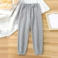 thumbnail image 5 of Xudanell Girls Boys Sweatpants Toddler Kids Solid Drawstring Elastic Waist Joggers Outdoor Active Pants with Pockets for Teen for 6-7 Years, 5 of 5