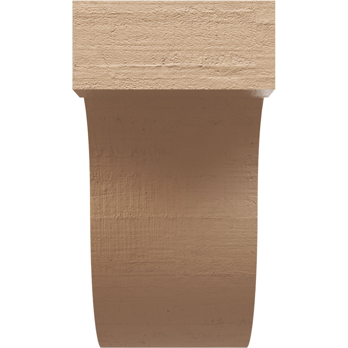 8"W x 16"D x 16"H Classic Del Monte Rough Cedar Woodgrain TimberThane Corbel, Primed Tan