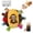 Monkey*1, variant on Colorful Squeaky Hanging Dog Training Toy, Squeaky Hanging Dog Toy, 6-Inch Soft Stuffed Ball with Cotton Material and Built-in Bell, Funny Interactive Elasticity Chew Toys