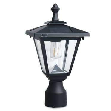 KMC KMC LIGHTING  ST4330Q-A Solar Powered Lamp Post Light Outdoor LED Aluminum 100 Lumens Post Mounted