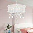 thumbnail image 4 of 6305-03 Livex Lighting Newcastle - 5 Light Chandelier in Glam Style - 20 Inches wide by 18.5 Inches high-White Finish    -Traditional Installation, 4 of 9