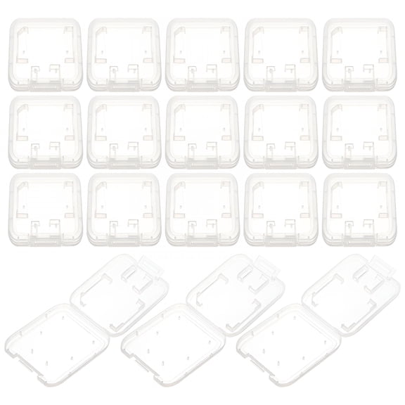 GJX 24 Pack Memory Card Case, Portable SD TF Card Holder Storage Box, Clear Plastic Protective Organizer for Photography Travel, Dustproof Mini Wallet Case for Micro SD, Black