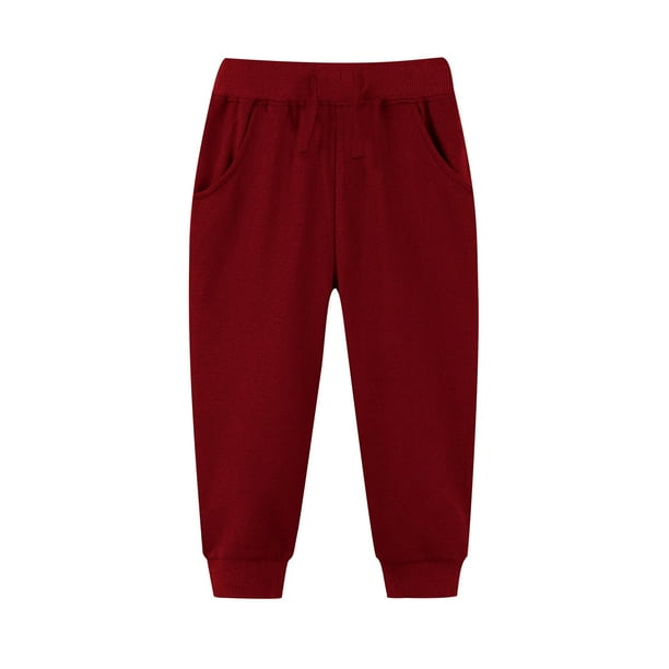 Odeerbi 2-7 Años Niños Niñas Pantalones de Deporte Deportivo Entrenamiento Pantalones de Jogger Verano Color Sólido Fondo Lindo Joggers de Longitud Completa