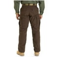 thumbnail image 3 of 5.11 Work Gear Men's Ripstop TDU Work Pants, Adjustable Waistband, Lightweight Bottom, Brown, 2X-Large, Short, Style 74003, 3 of 4