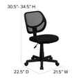thumbnail image 3 of Scranton & Co Mid-Back Mesh Task and Office Chair in Black, 3 of 6