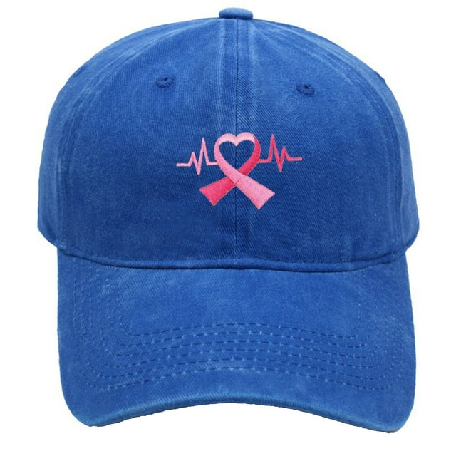 Unisex Baseball Caps for Sports and Daily Wear Embroidered Cancer Awareness Hats Stylish Outdoor Accessories with Letters