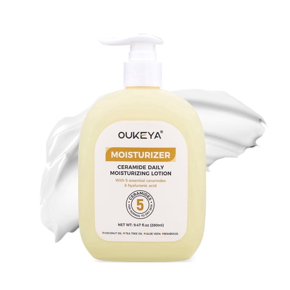 OUKEYA Daily Use Hydrating 5 Essential Ceramides & Hyaluronic Acid Body Lotion 9.47 fl oz
