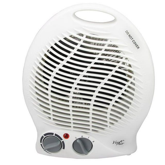 Vie Air VA-301B Chauffage Ventilateur Maison 2 Réglages Blanc avec Thermostat Réglable
