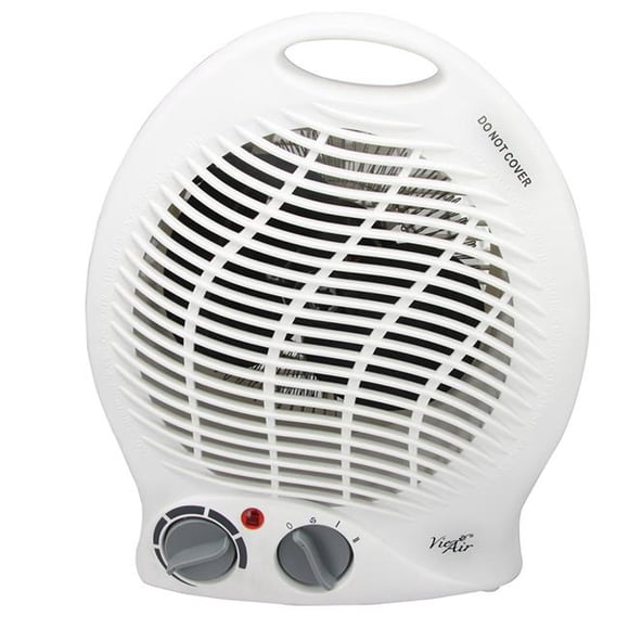 Vie Air VA-301B 2-Settings White Home Fan Heater With Adjustable Thermostat