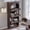 Brown With Drawers, variant on SinCiDo 76" Tall Arched Bookcase w/Hidden Magnetic Lock Drawer at the Bottom, 4-Tier Large Open Bookshelf w/3 Pull-Out Drawers for Living Room, Office