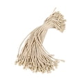 thumbnail image 2 of Muka 1000 Pcs Cotton Hang Tag String Snap Lock Pin Loop Fastener Hook Ties Clothing Price Tag String Hanging Rope Lanyard Cord-Beige-0.08", 2 of 6