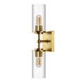 thumbnail image 6 of SAFAVIEH Lolita 2-Light LED Brass Gold Iron Wall Sconce with Clear Shade, 6 of 8