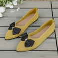 thumbnail image 5 of YLYL Women's Knit Ballet Flats Bow Breathable Mesh Pointed Toe Slip on Comfortable Dressy Shoes, 5 of 9