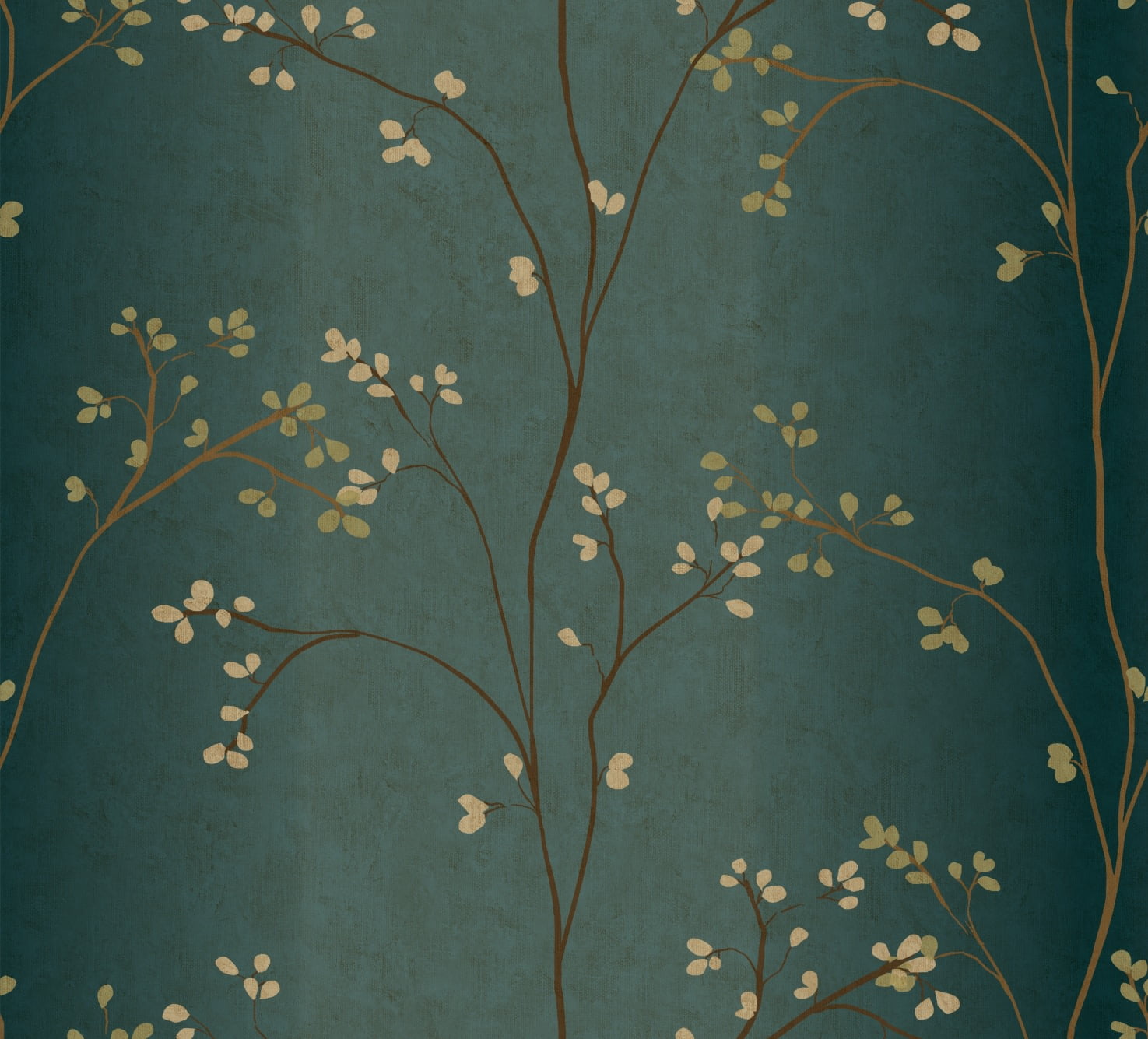 York Wallcoverings Br6224 Blue Book Vertical Blossoms Wallpaper