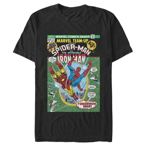 Men's Marvel Spider-Man Iron Man Team Graphic T-Shirt