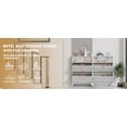 thumbnail image 3 of Shoe Storage Cabinet for Entryway with 2 Flip Drawers, Freestanding Shoe Organizer with Legs,Farmhouse Narrow Shoe Storage Cabinet for Entryway, Foyer, Hallway,Living Room, 3 of 8
