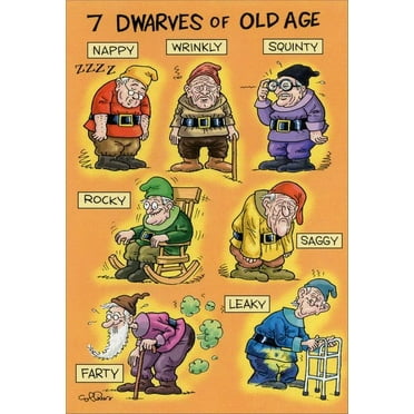 Nobleworks Old Age Dwarves Funny / Humorous Dan Collins Birthday Card