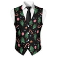 thumbnail image 4 of Uorisanigo Christmas Tree Candy Men's Vest Sleeveless Mens Vests Casual Dress Regular Fit V Neck Waistcoat Casual Vest Size 2XL Fashion for Men, 4 of 7