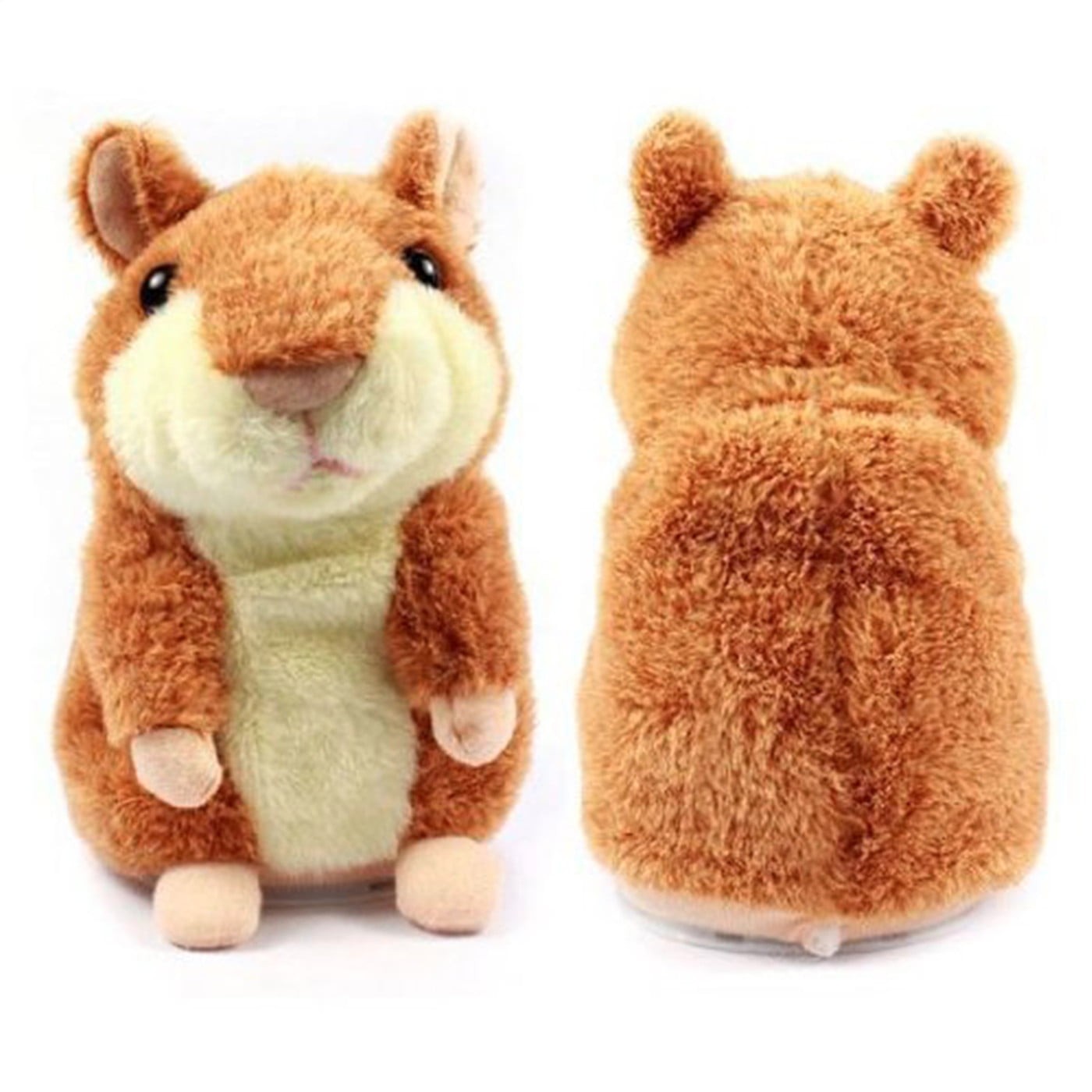 APUPPY Mimicry Pet Talking Hamster Repeats What You Say Plush Animal Toy Electronic Hamster Mouse for Boy and Girl Gift,3 x 5.7 inches Brown
