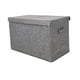 thumbnail image 3 of Caja de almacenamiento de juguetes para niños, organizador de armario con tapa abatible, contenedor plegable versátil para guardar juguetes de bebé y Gris, 3 of 8