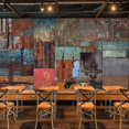 thumbnail image 1 of Retro Iron Sheet 3D Wall Murals,Simple Style Waterproof Durable Wrinkle Free Creative Space Decor Art Murals for Living Room Tv Sofa Background Wall Sticker Decor,59"Wx40"H, 1 of 5