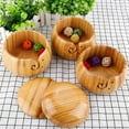 thumbnail image 3 of Bamboo Knitting Bowl, Handmade Needlework Yarn Bowl Holder with Lid Holes for DIY Crochet Knitting Home Organizer Knitting Sewing Supplies, 3 of 5