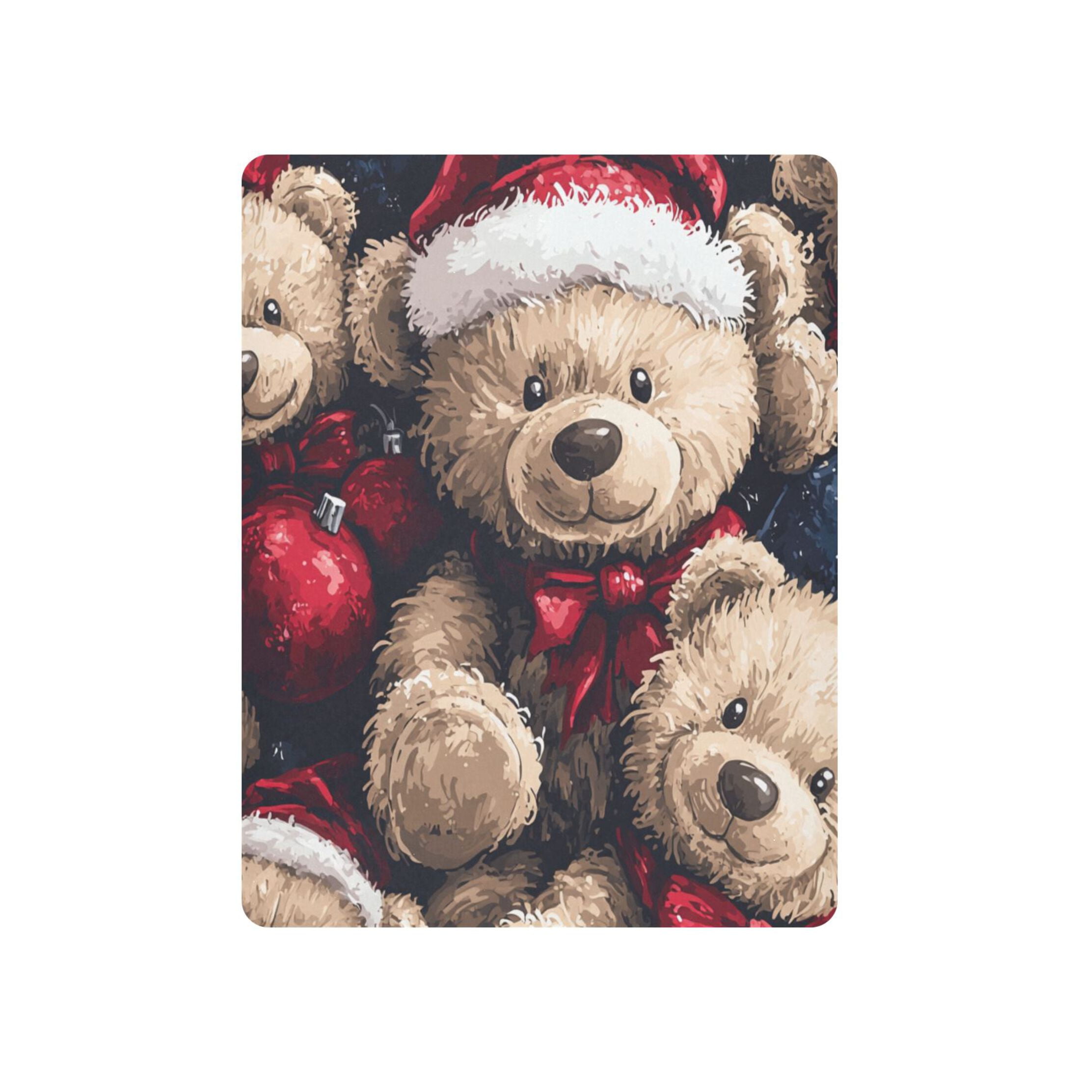 BZSMCE Ultra Soft Fitted Microfiber Crib Sheets for Newborn Baby Boys Girls Bears Christmas Ornaments Design Cute Pattern