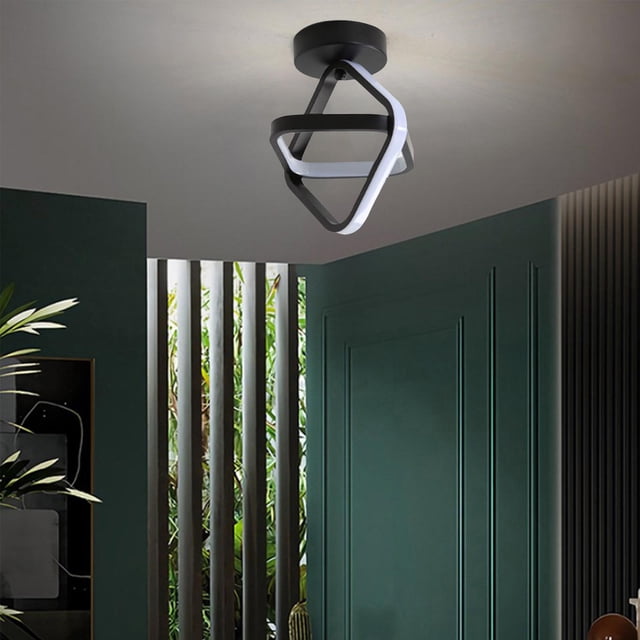 Lámpara de lámpara de tejado moderna, lámpara colgante LED, arte creativo para cocina, habitación, comedor, decoración de veranda, accesorio de iluminación E Negro 3 colores Colco Lámpara de techo