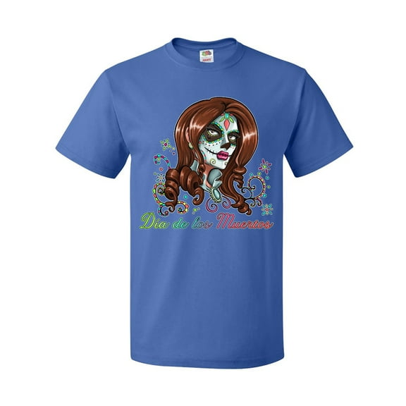 Inktastic DÃa De Los Muertos Woman in Sugar Skull Makeup T-Shirt