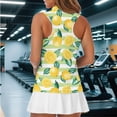 thumbnail image 6 of Uorisanigo Striped Lemon Women's Golf Top Size 2XL Soft Relaxed Hiking Running Workout Tops Zip Up Collar Sleeveless Daily Wear Athletic Tops for Women, 6 of 7