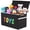 Large Black, variant on VICTORICH Foldable Toy Box Chest for Kids, 32gal Sturdy Fabric Storage Bin with Lid for Toys, Blankets and Clothes, Black