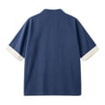thumbnail image 4 of Guluxicc Men's Linen Shirts Button Short Sleeve Lounge Wear for Summer Beach Vacation, 4 of 4
