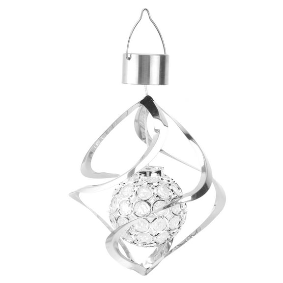 Tineasur Solar Wind Chimes, LED Color Changing, Silver, Easy Install for Outdoor Decor