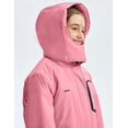 thumbnail image 5 of GEMYSE Girls' Waterproof Ski Jacket Windproof Winter Coat with Fleece Lining and Hood(Coral Pink,8), 5 of 5
