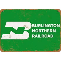 8 x 12 Metal Sign - Burlington Northern Railroad - Vintage Decorative Tin Sign